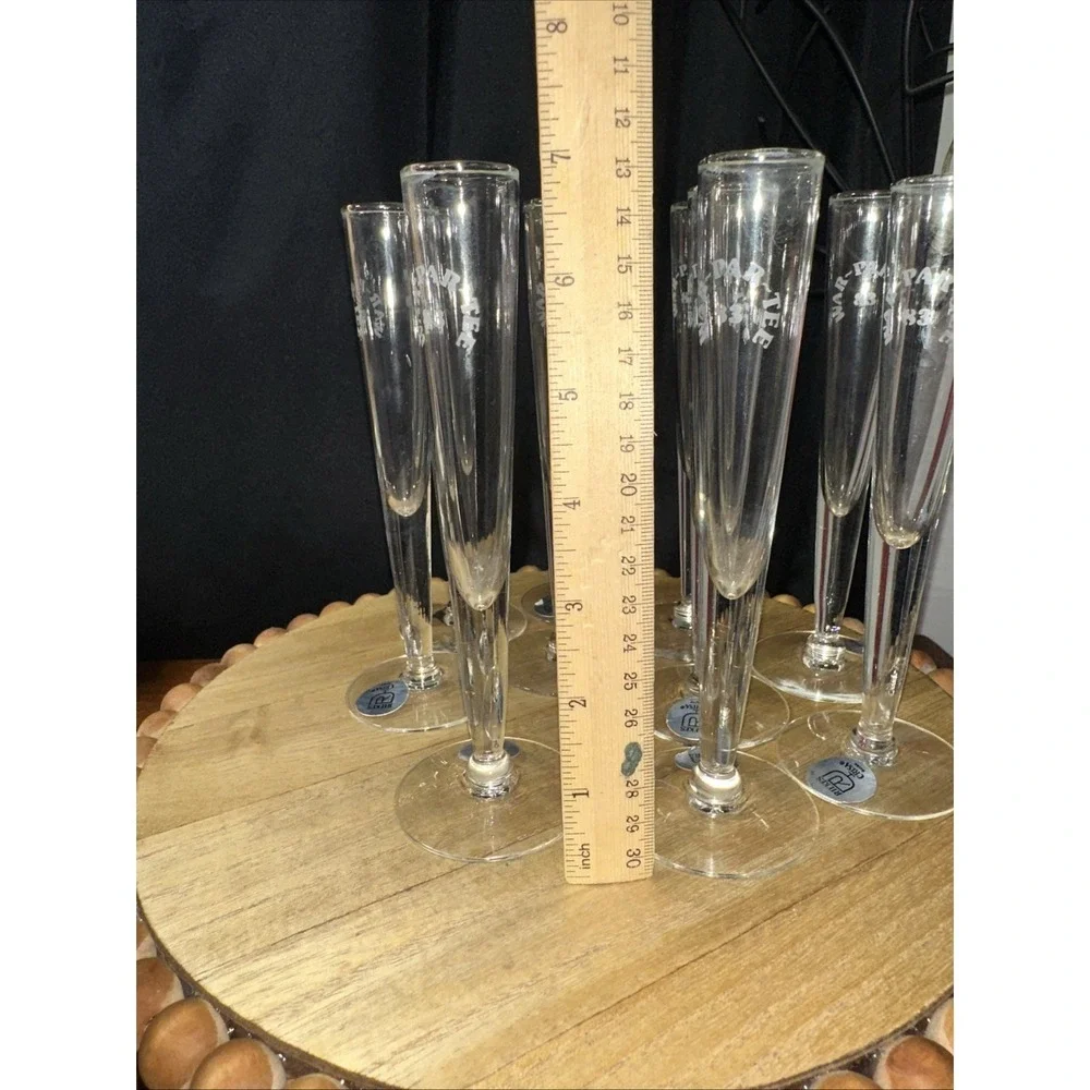 Elegant Hand Blown Shot Glasses (Made In Mexico) Original Label